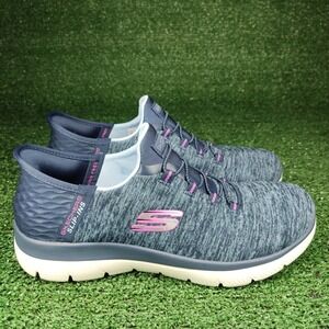 Skechers Sneakers Womens 6.5 Navy Slip-Ins Summits Diamond Dream Hands Free Shoe